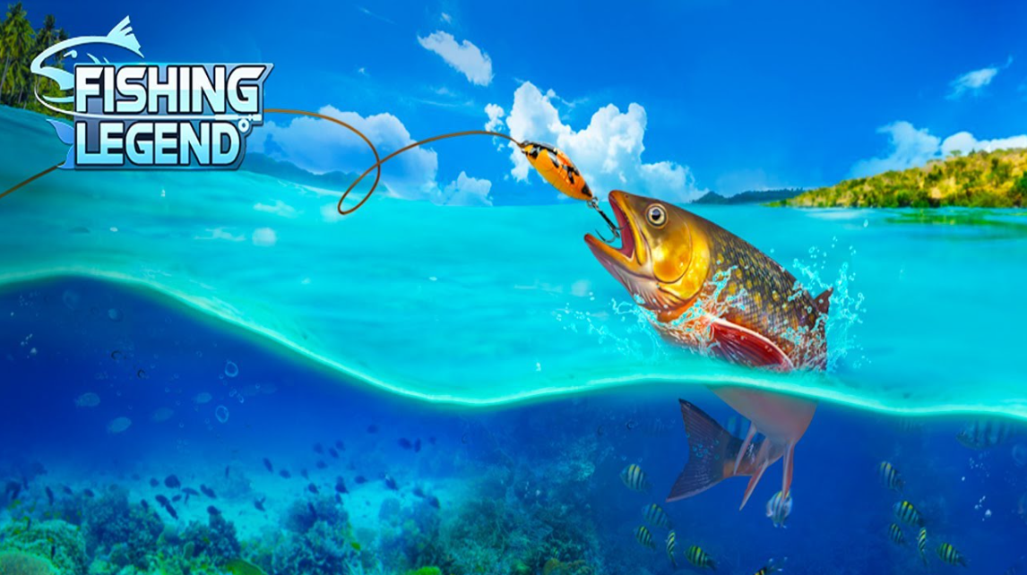 águas misteriosas, Fishing Legend, recompensas, captura submarina